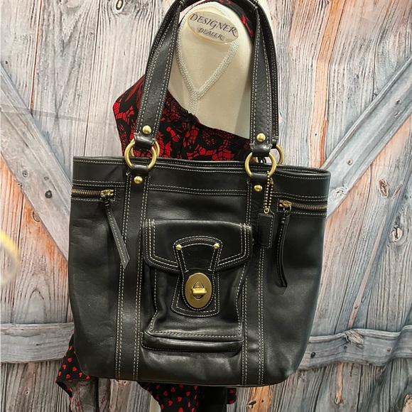 Coach Handbags - Authentic COACH Legacy Shopper Tote 12888 Black Fair Condition
